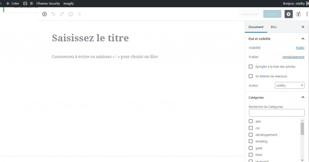 Comment utiliser Gutenberg, le nouvel éditeur de WordPress Comment utiliser Gutenberg, le nouvel éditeur de WordPress